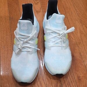 adidas Athletic Shoes - White and Yellow